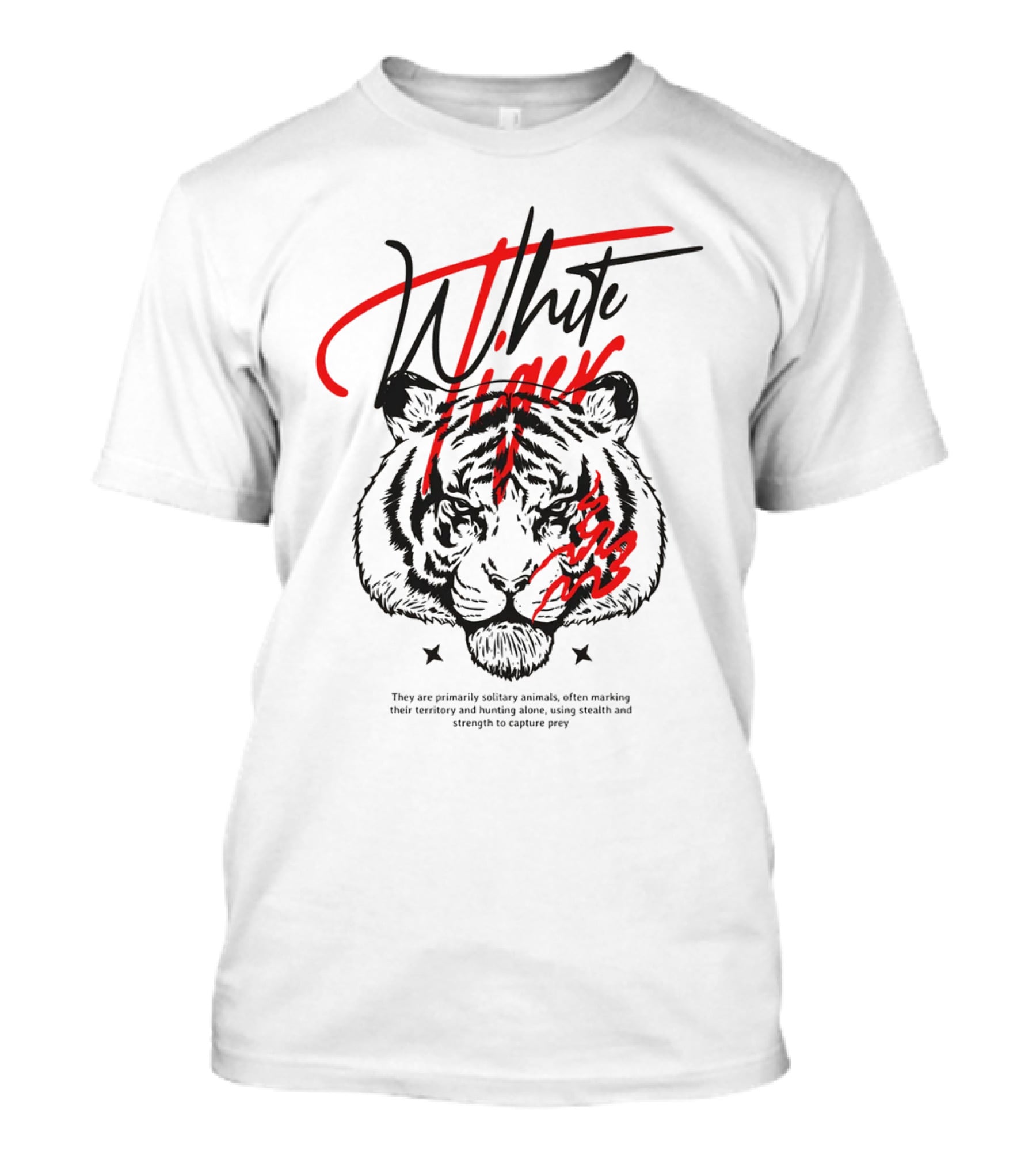 White Tiger They Are Primarily Solitary T-Shirt