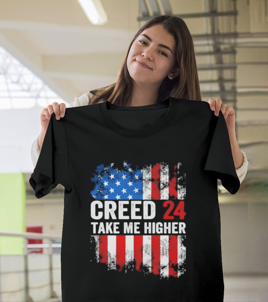 Creed 24 Take Me Higher American Flag T-Shirt