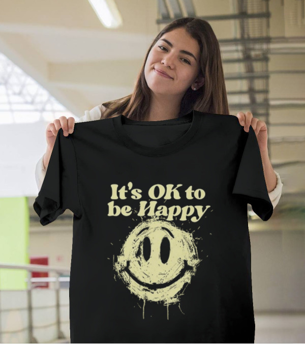 DJ KHALED It’s OK To Be Happy Distorted Smiley T-Shirt