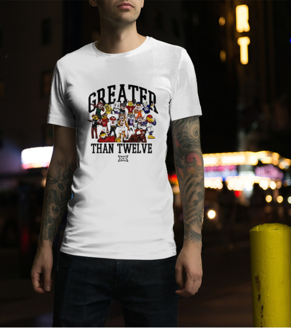 Greater Than Twelve Big 12 Conference Mascot Family T-Shirt