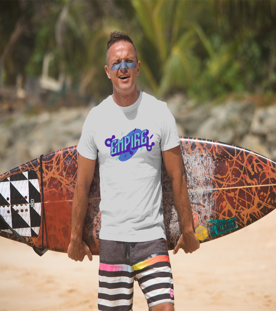 Empire Bold Neon Blue Purple T-Shirt