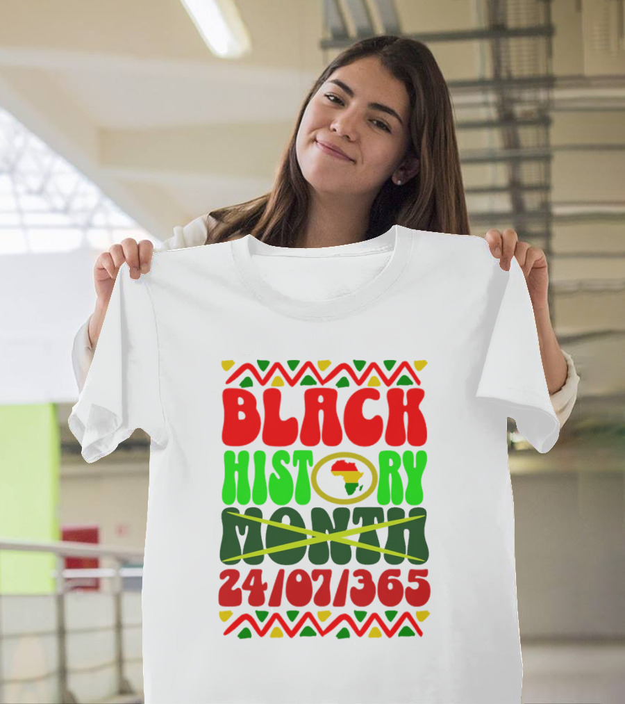 BLACK HISTORY MONTH AFRICA 24/07/365 T-Shirt