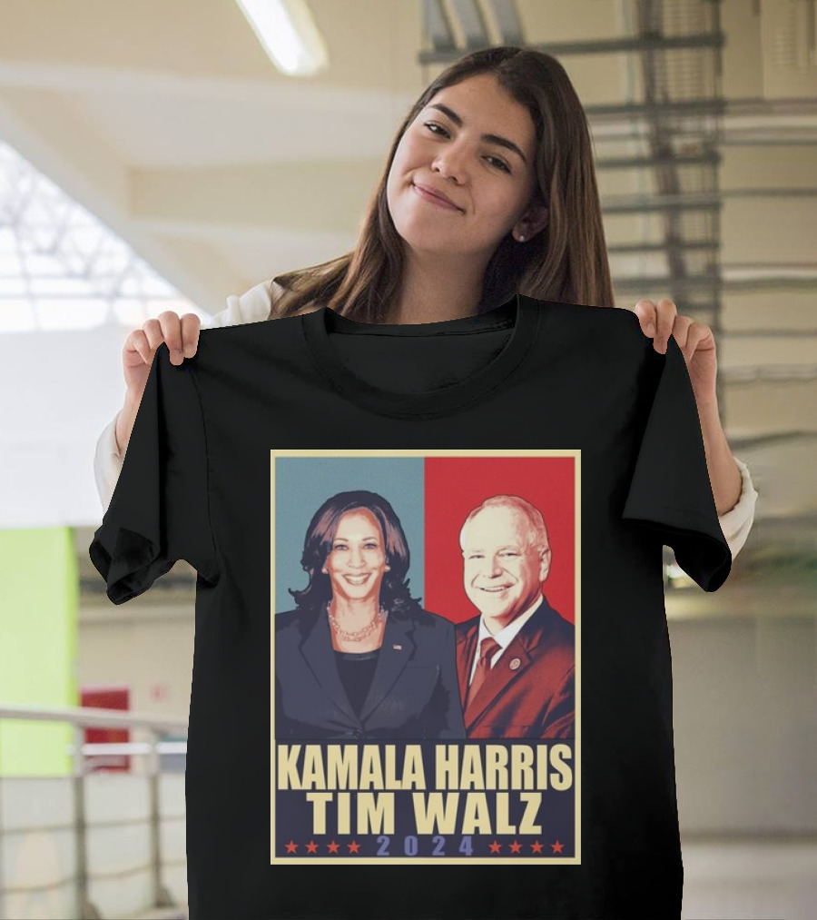 Kamala Harris Tim Walz 2024 Vintage Retro T-Shirt