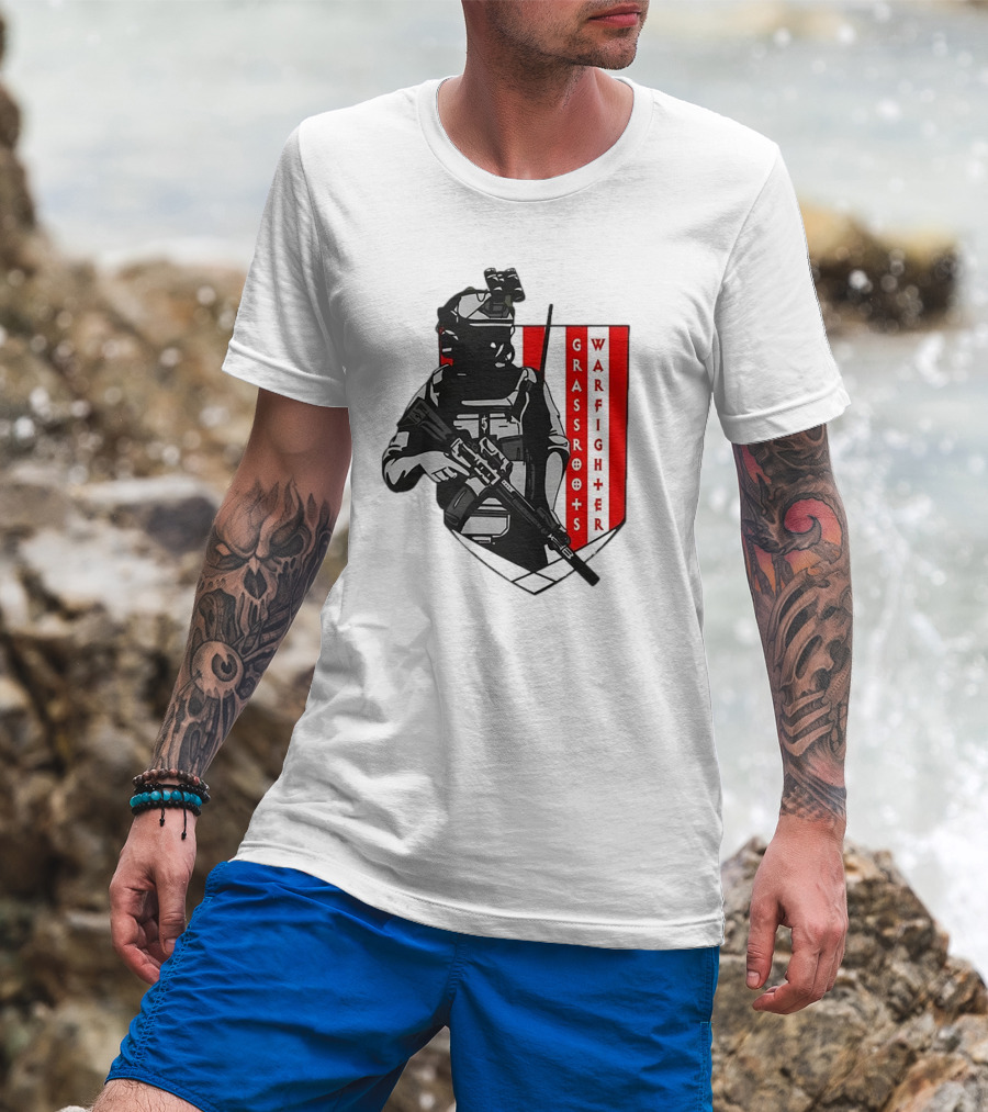 Grassroots Warfighter Tactical Operator Shield T-Shirt