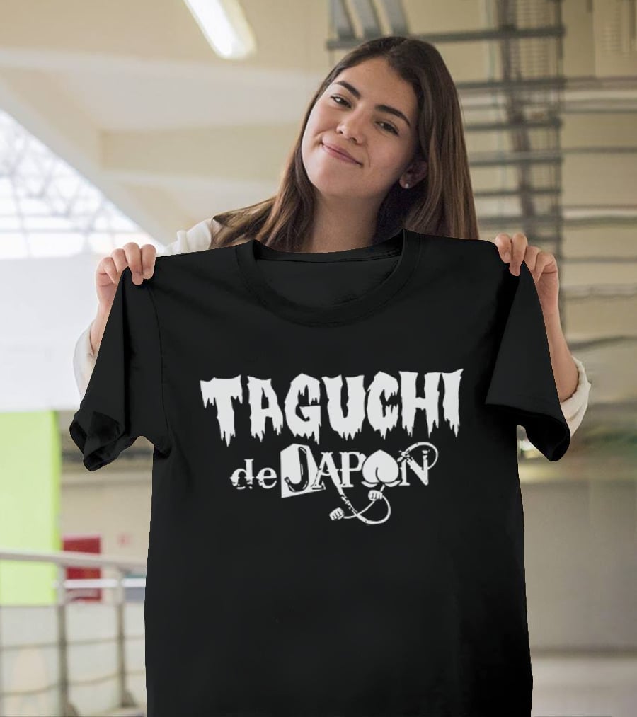 Taguchi De Japon Text With Microphone Cable T-Shirt