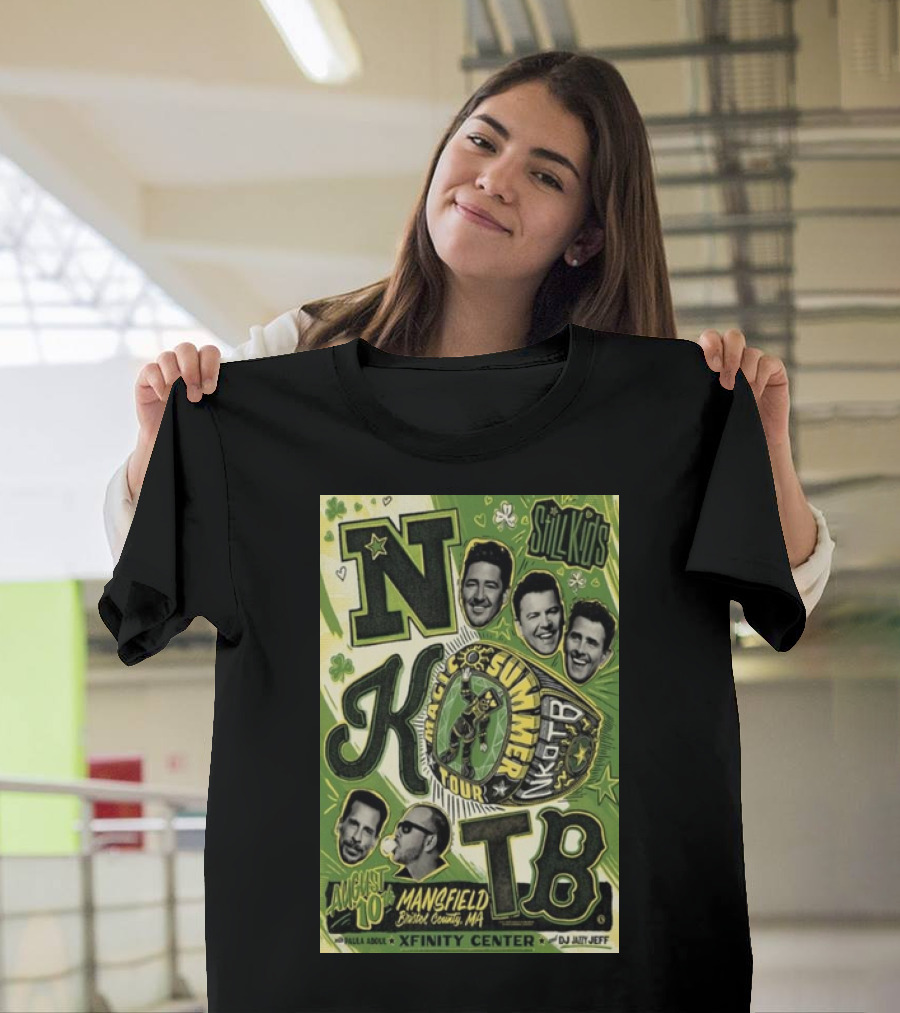NKOTB Magic Summer Tour August 10 2024 Mansfield Bristol County MA Xfinity Center DJ Jazzy Jeff Paula Abdul Sulkies T-Shirt