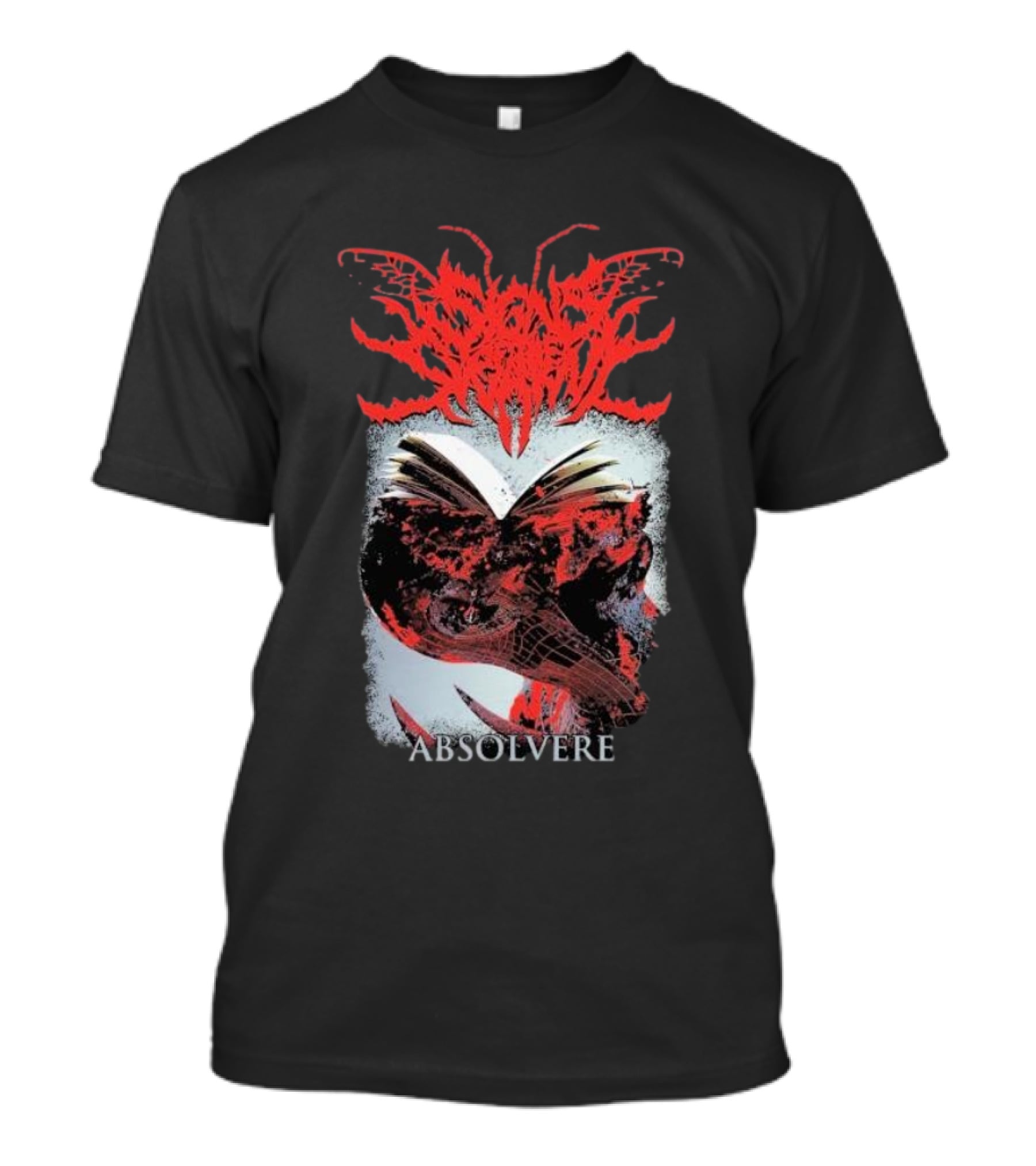 Absolvere Signs Of The Swarm Red Abstract Skull T-Shirt