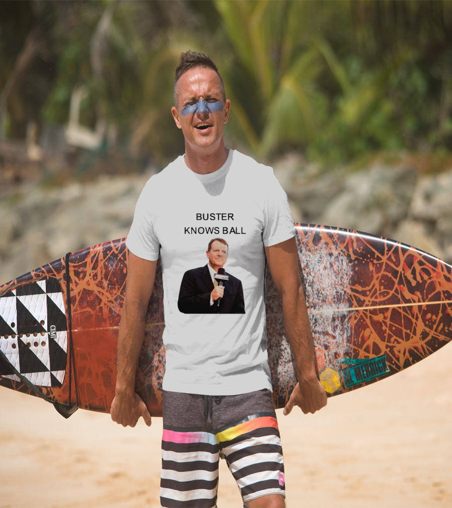Buster Knows Ball ESPN Microphone Image T-Shirt