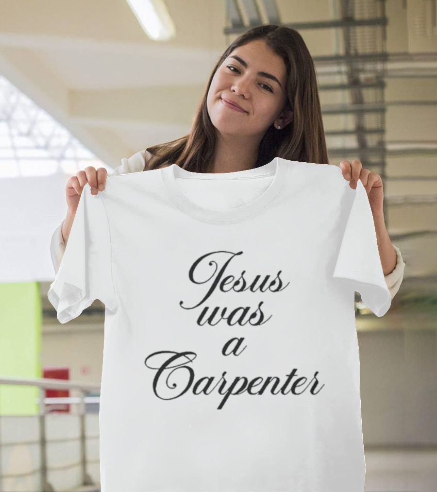 Sabrina Carpenter Jesus Was a Carpenter Text T-Shirt