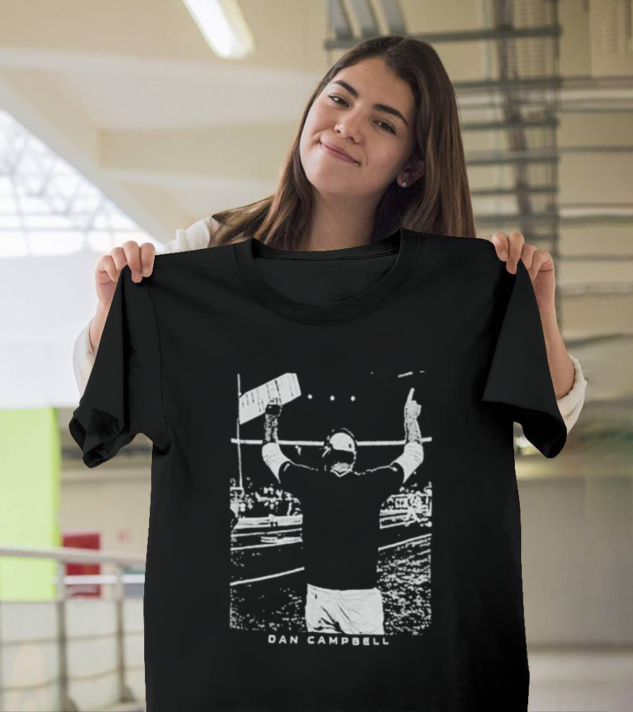 Dan Campbell Detroit Lions Celebratory Gesture Majestic Threads T-Shirt
