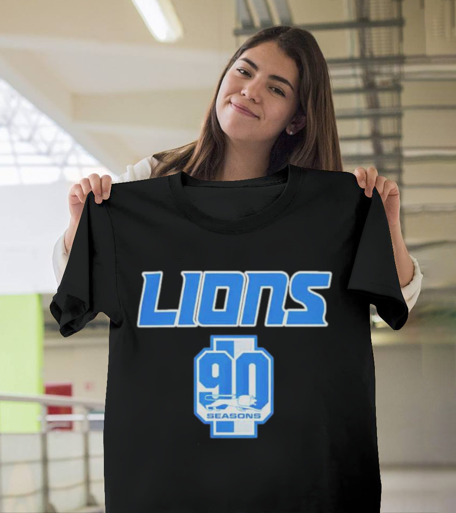 Lions 90 Seasons Celebrating Detroit Football Legacy T-Shirt