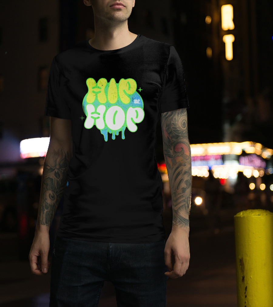 HIP HOP GLOBAL Drip Style Graffiti T-Shirt