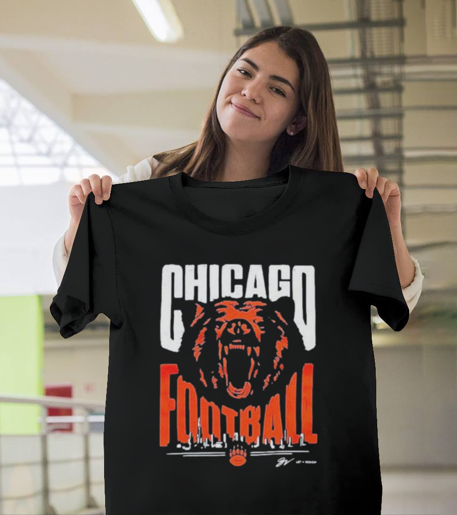Chicago Football Bear Roar T-Shirt