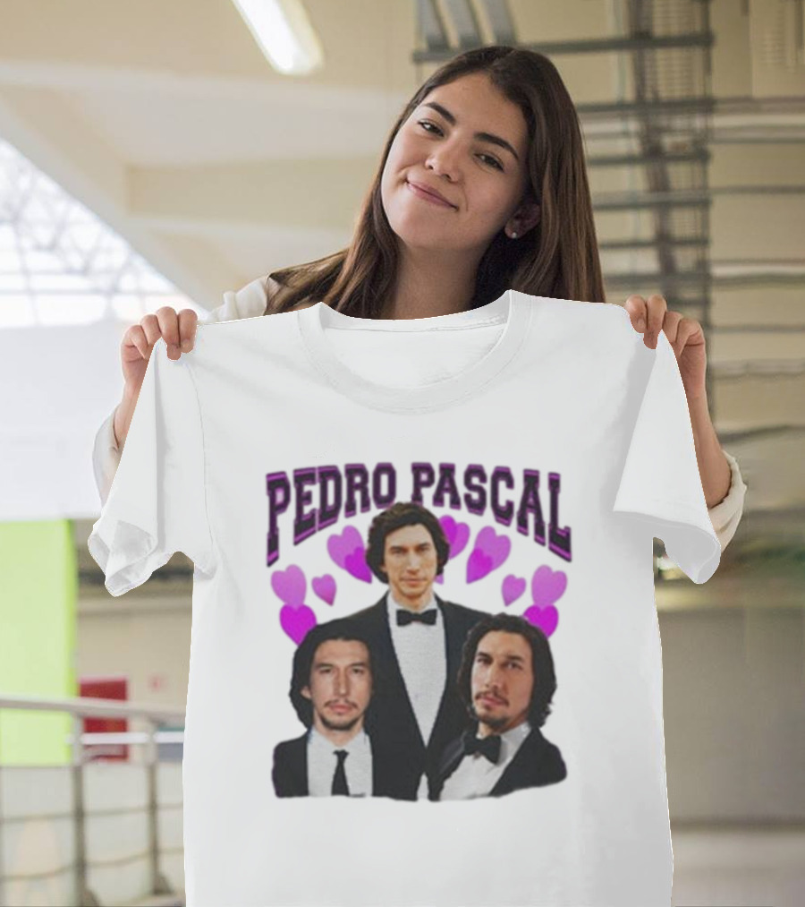 Pedro Pascal Adam Driver Hearts T-Shirt