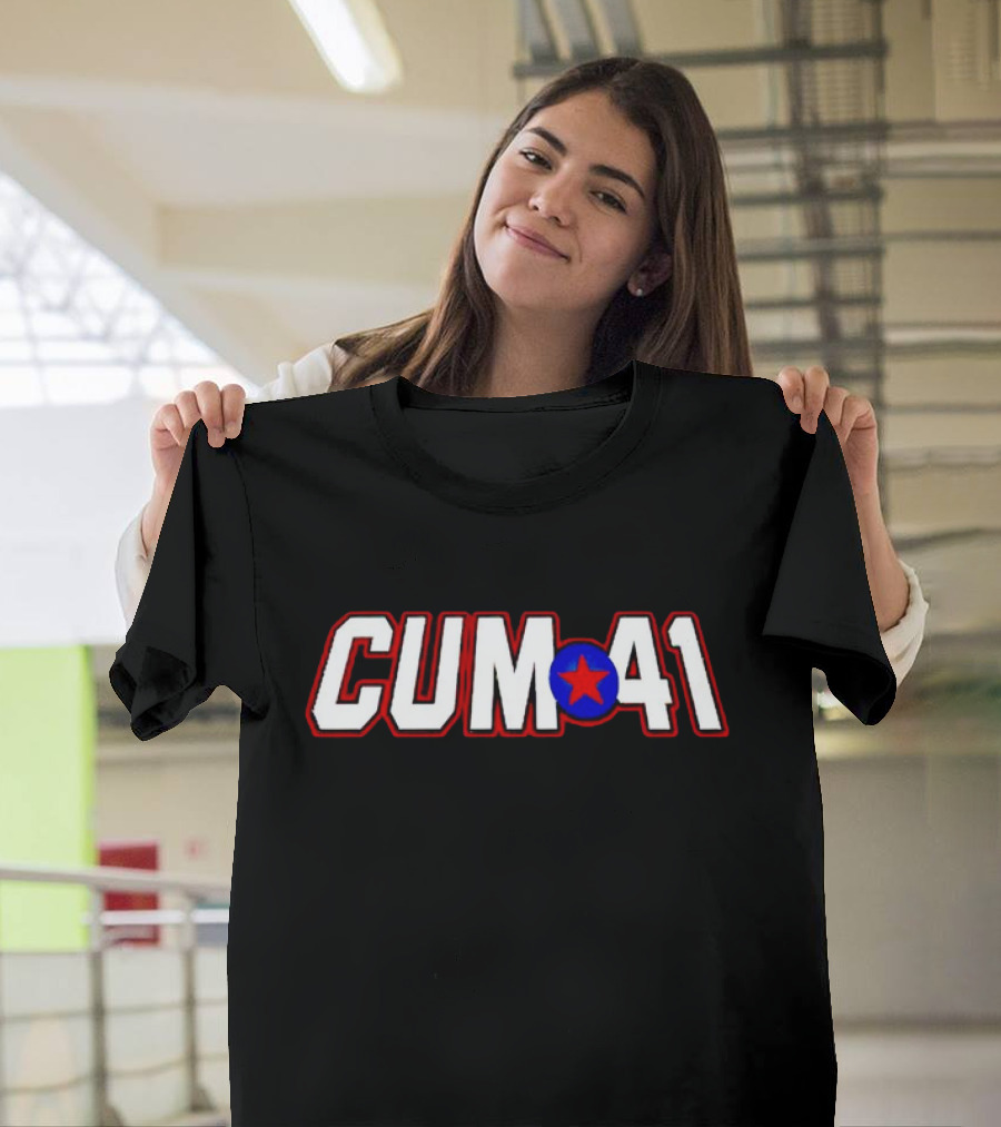 Sum 41 Band-Inspired Cum 41 Design With Star Emblem T-Shirt