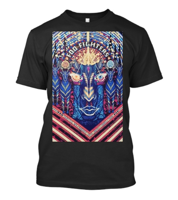 Foo Fighters Vibrant Psychedelic Art T-Mobile Park Aug 18 T-Shirt
