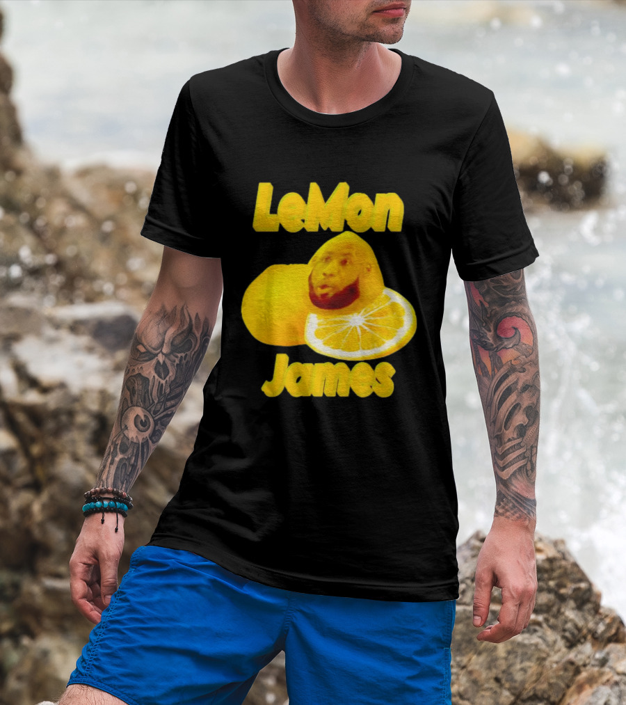 LeMon James Lebron James Face On Lemon T-Shirt