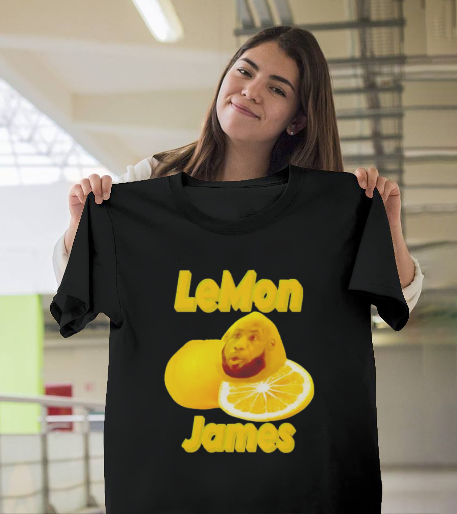 LeMon James Lebron James Face On Lemon T-Shirt
