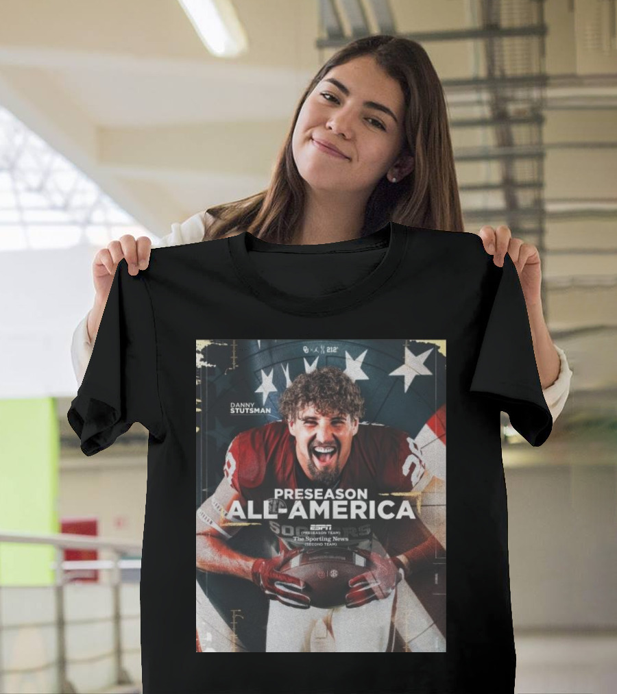 Danny Stutsman Oklahoma Football ESPN Preseason All-America Team The Sporting News Second Team T-Shirt