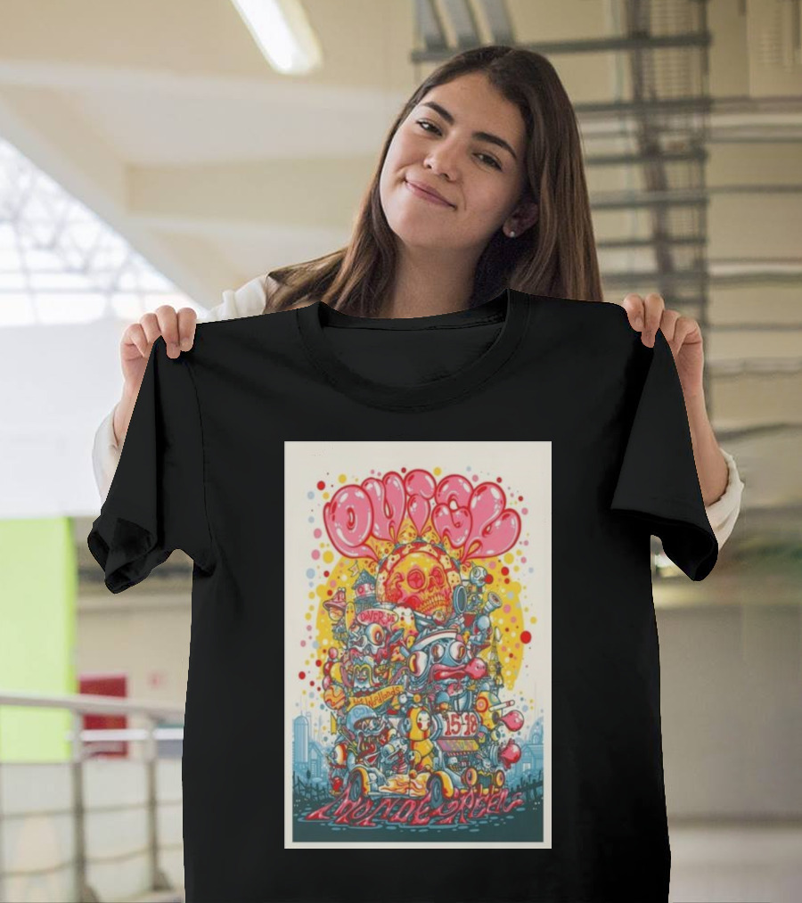 Phish Mondegreen Festival The Woodlands Dover Delaware Aug 15-18 2024 Colorful Surreal Cartoon T-Shirt