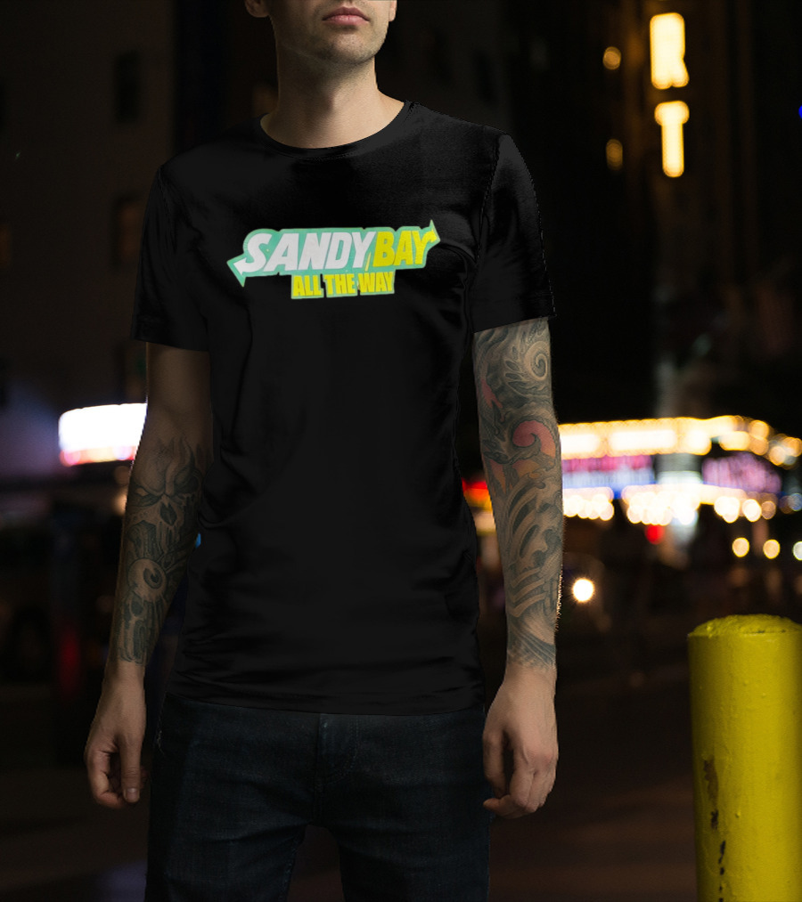 Sandy Bay All The Way Retro Block Text T-Shirt