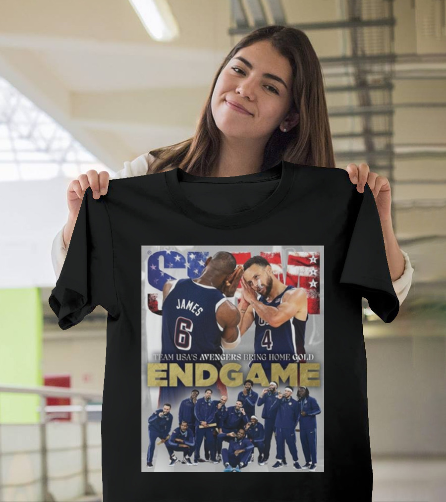 Slam James Stephen Team USA's Avengers Bring Home Gold Endgame T-Shirt