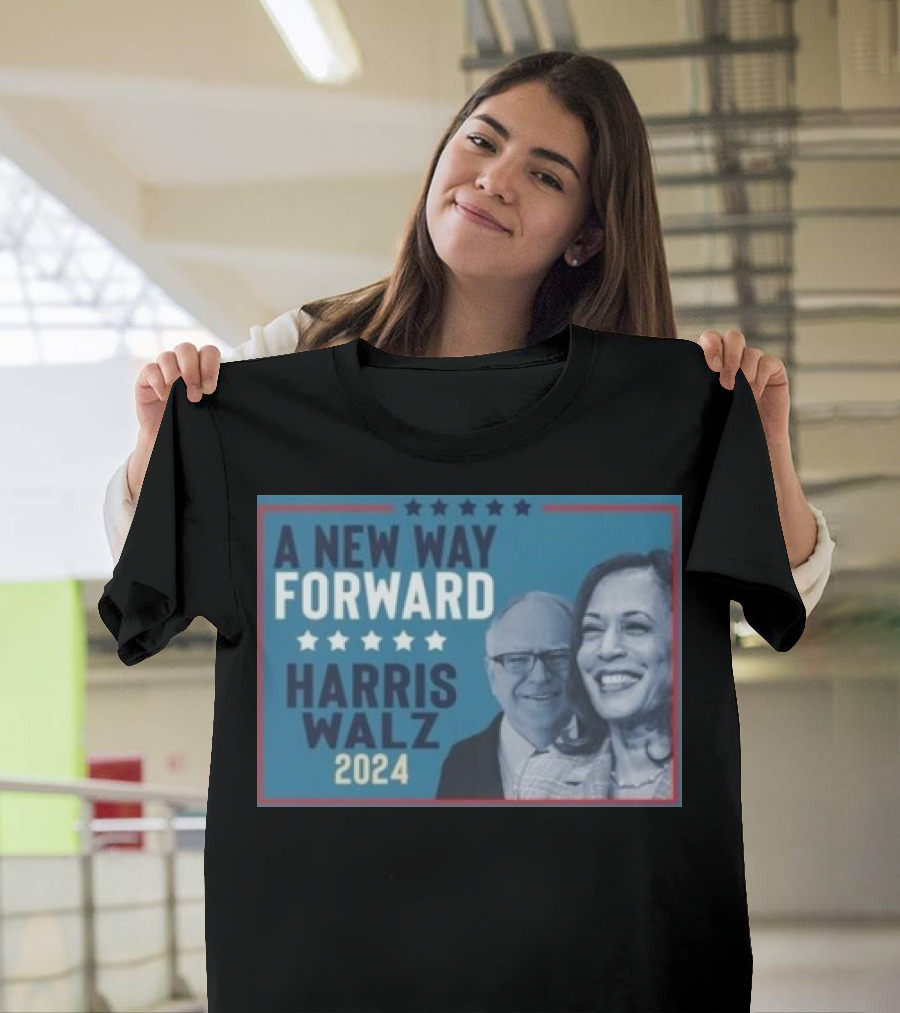 A New Way Forward Harris Walz 2024 Stars T-Shirt