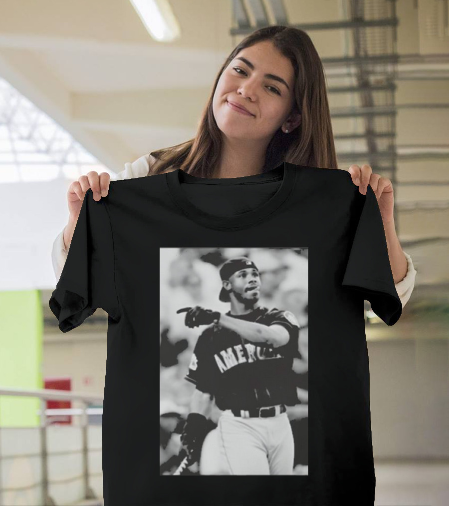 Mina Kimes Wearing Ken Griffey Jr. Baseball America Jersey T-Shirt