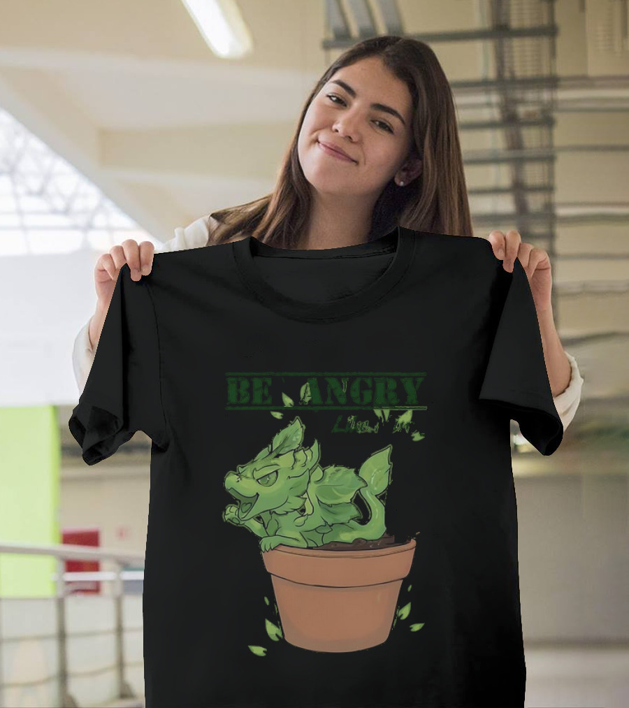 Mint Dragon Be Angry Like Minty in Pot with Leaves T-Shirt