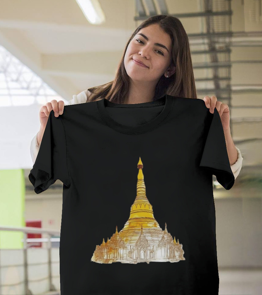 Neuschwanstein Castle Myanmar Pagoda T-Shirt