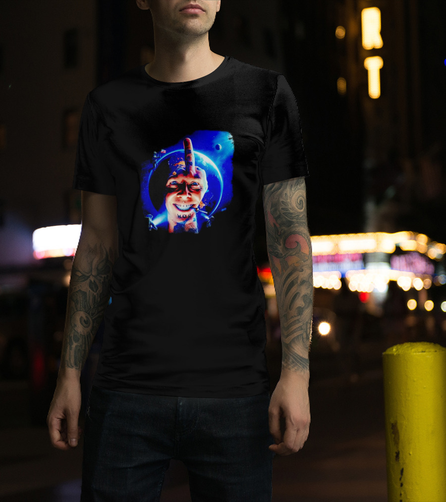 HOG Tom Middle Finger Space Grin T-Shirt