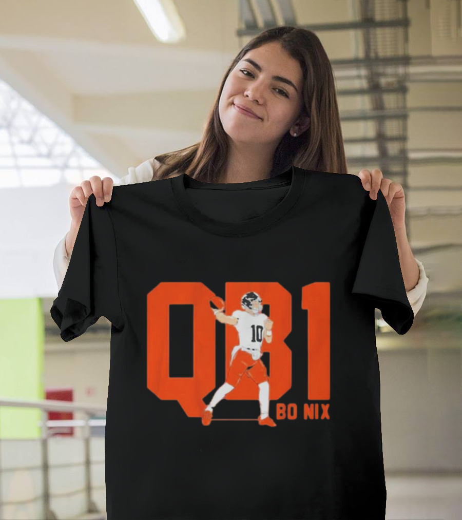 QB1 Bo Nix Denver Broncos Collection T-Shirt