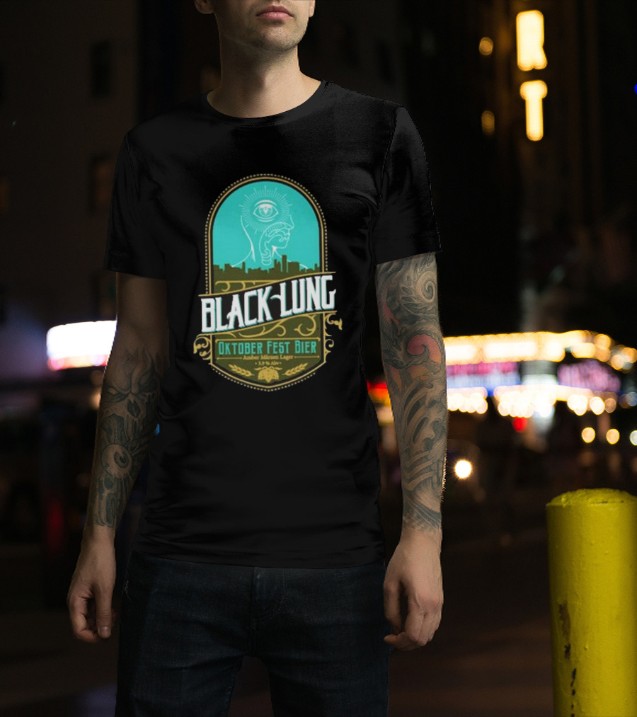 Black Lung Oktoberfest Fest Bier Amber Märzen Lager 5.5 Abv T-Shirt