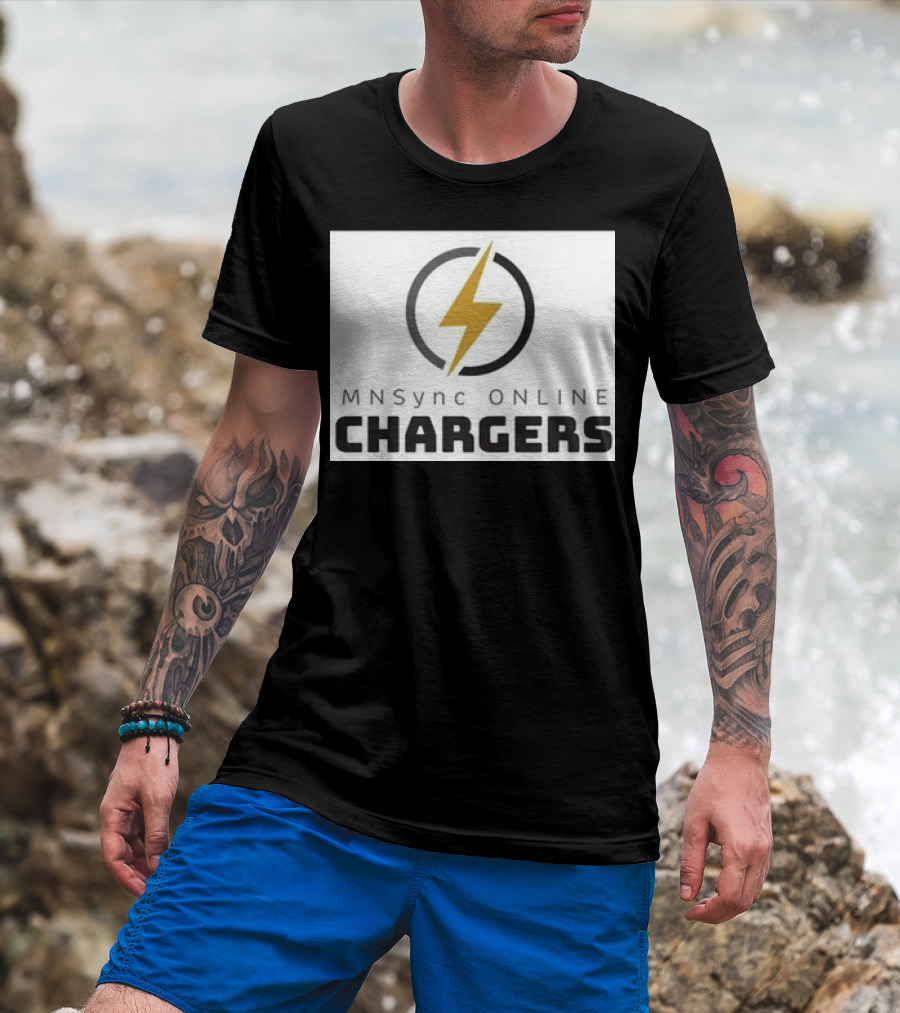 MNSync Online Chargers Lightning Bolt Emblem T-Shirt