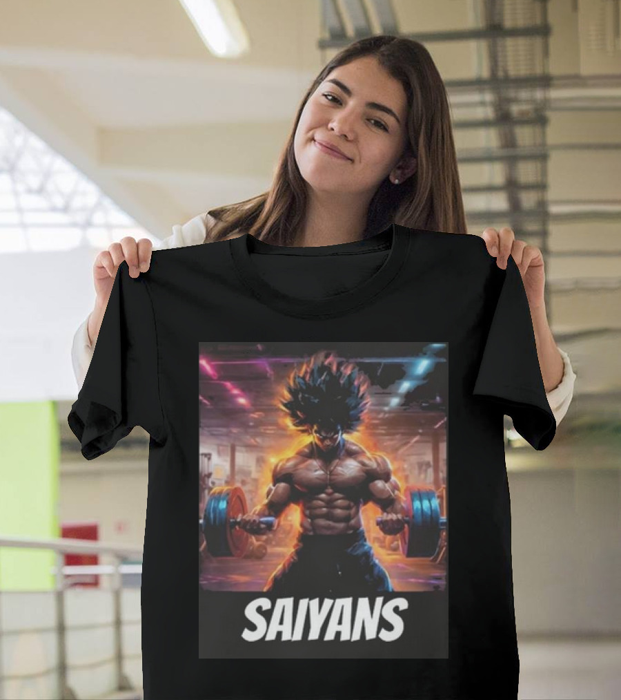 Saiyan Workout Gym Motivation Saiyans Strength Training Anime Fusion T-Shirt