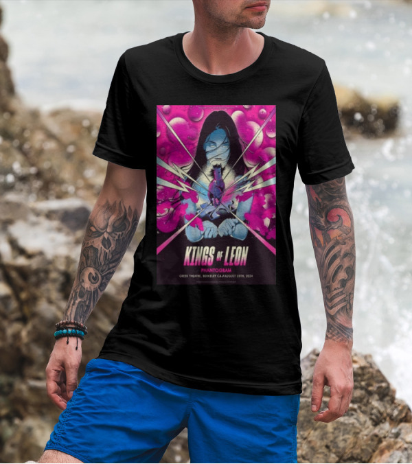 Kings Of Leon Phantogram Concert Greek Theatre Berkeley CA August 25th T-Shirt