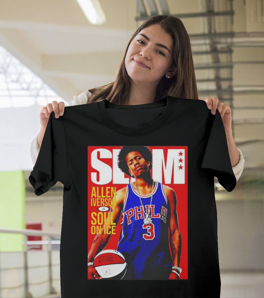 Allen Iverson SLAM Magazine Philly 3 Soul on Ice T-Shirt