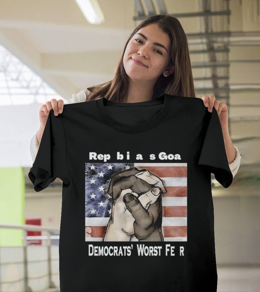 Republicans Goal Democrats' Worst Fear American Flag Handshake T-Shirt