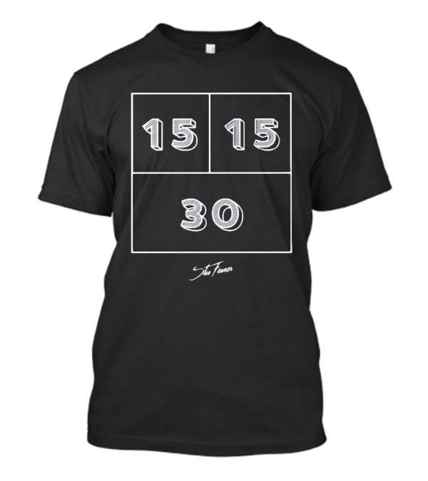 15 15 30 Stu Feiner Chalkboard Style Numbers T-Shirt
