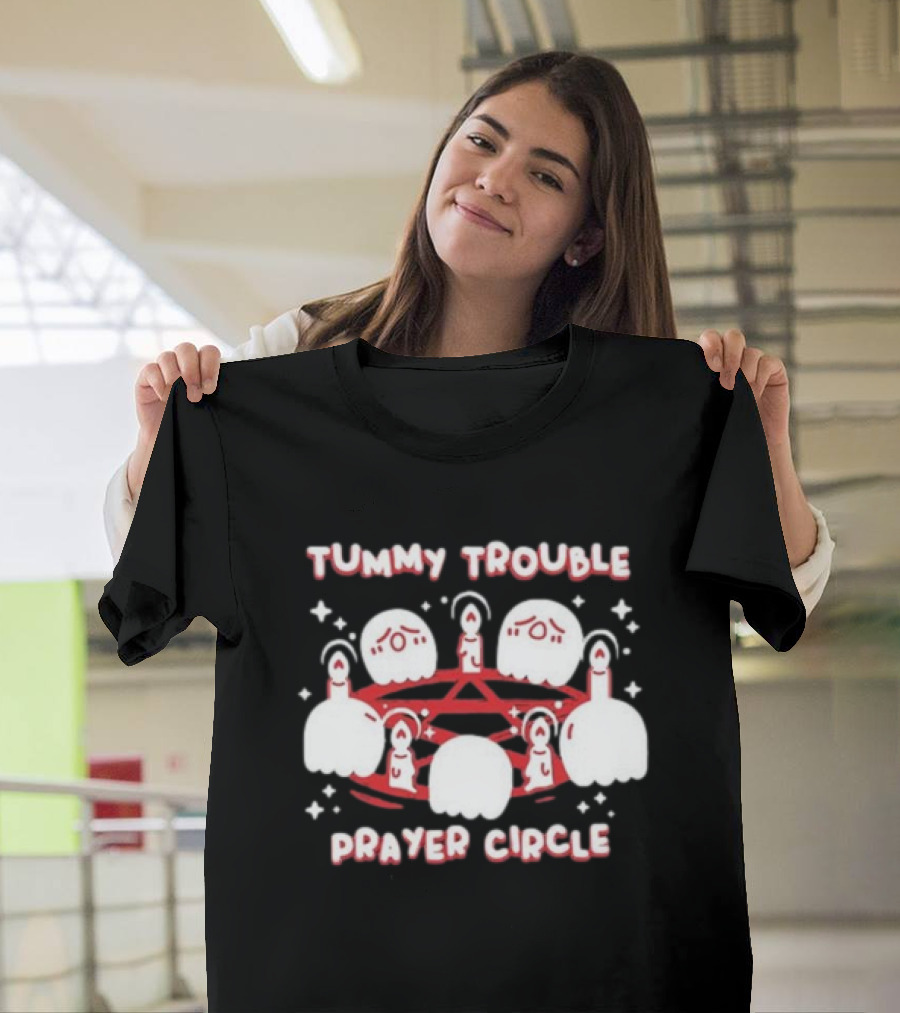 Tummy Trouble Prayer Circle Candle Creatures Ritual T-Shirt