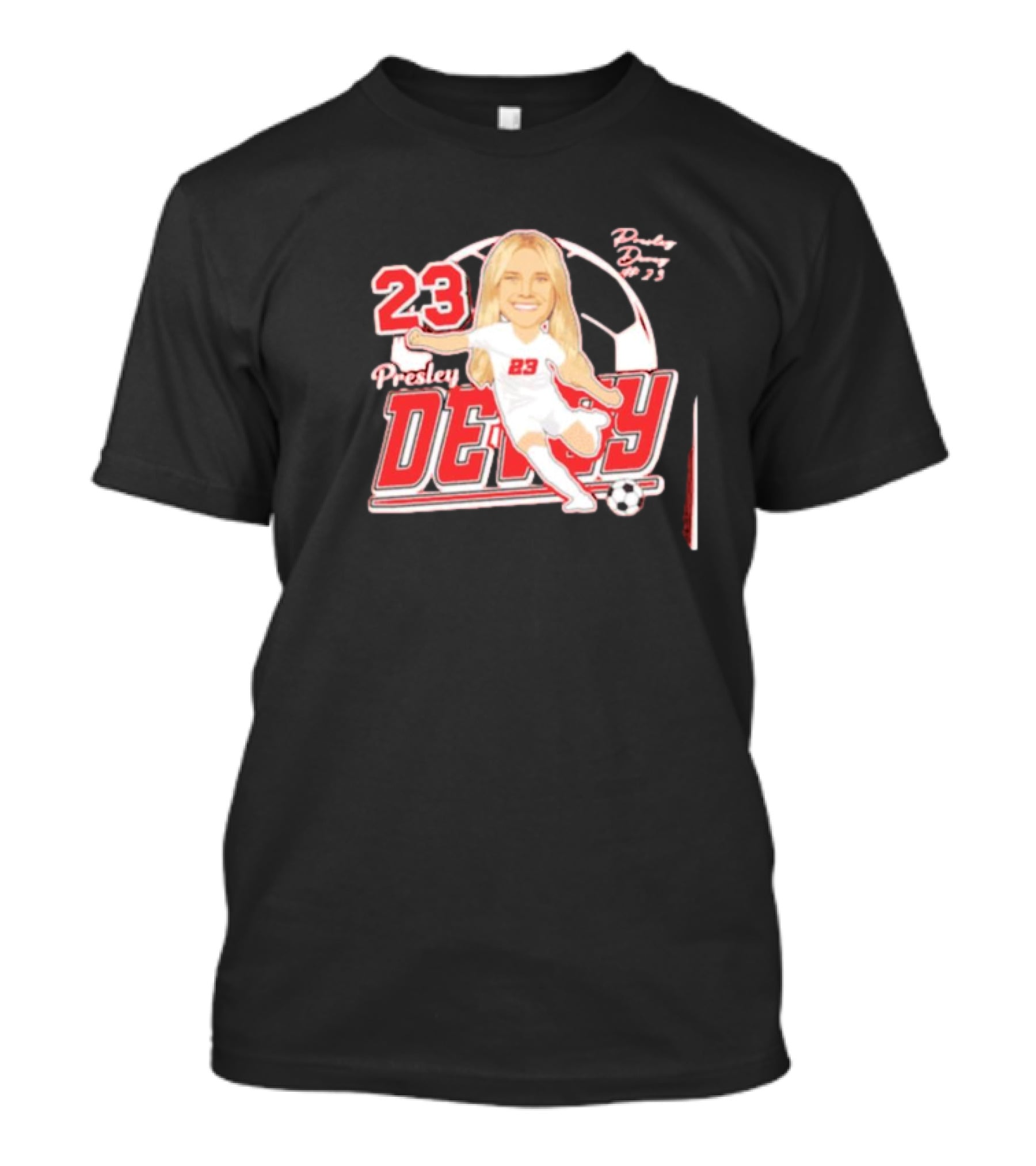 Presley Devey 23 New Mexico Forward Soccer Signature T-Shirt