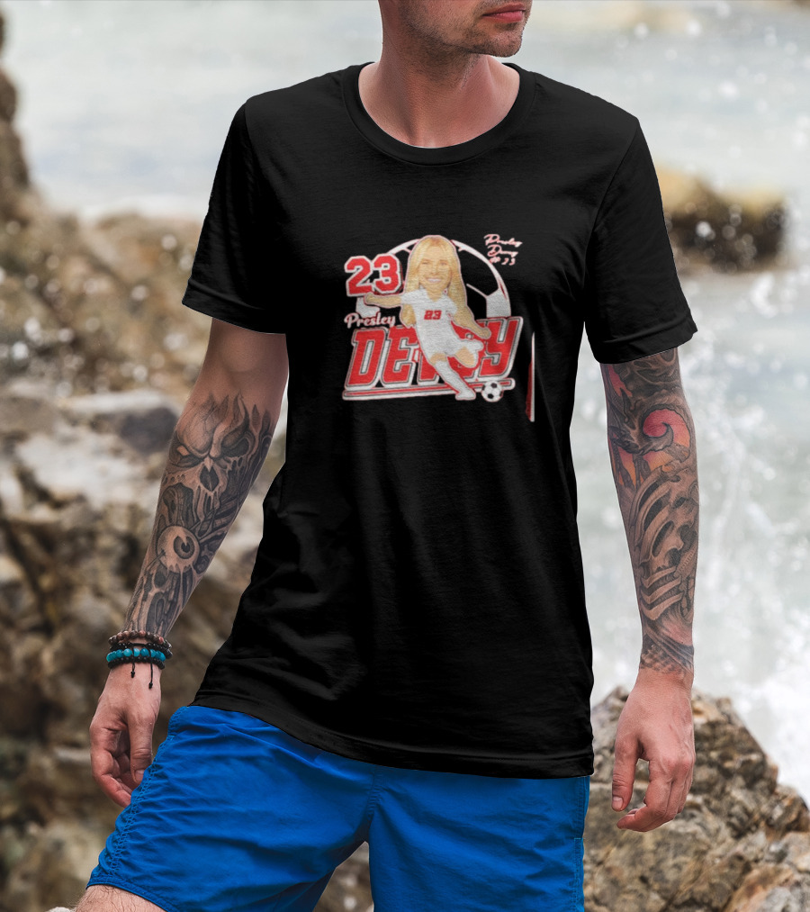 Presley Devey 23 New Mexico Forward Soccer Signature T-Shirt