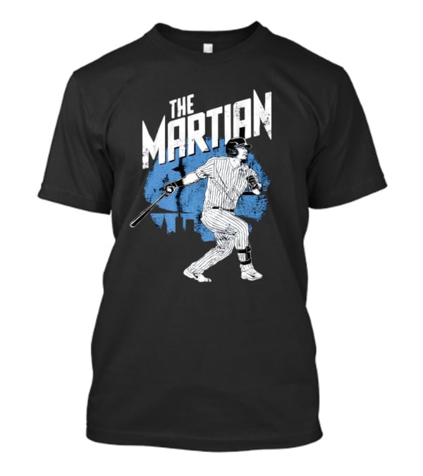 The Martian Jasson Dominguez New York Yankees Baseball Player Skyline T-Shirt