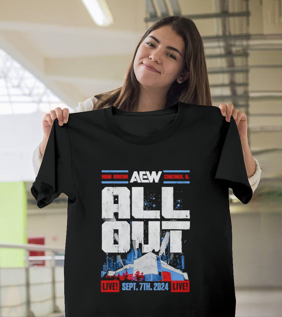 AEW All Out 2024 Vintage NOW Arena Chicago IL Sept 7th 2024 Live T-Shirt