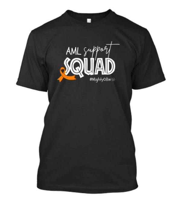 AML Support Squad Mighty Ollie Orange Ribbon #MightyOllie T-Shirt