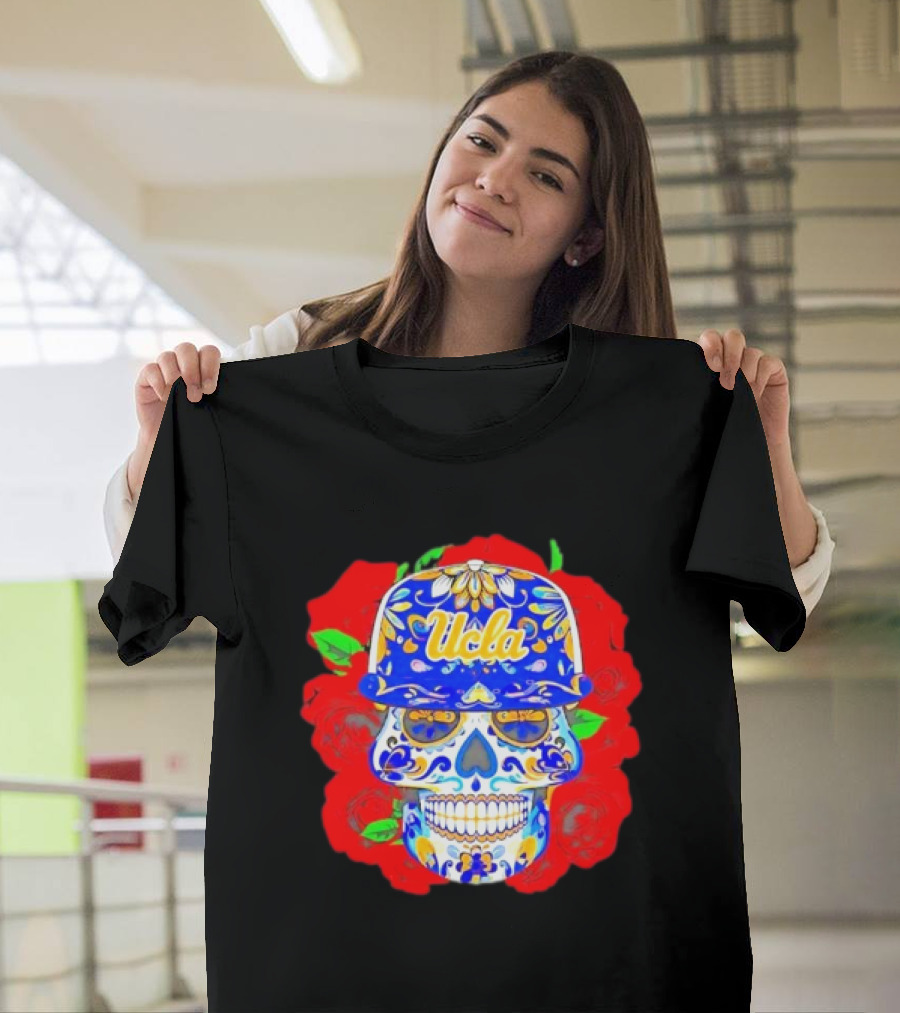 Ucla Bruins Sugar Skull Roses T-Shirt