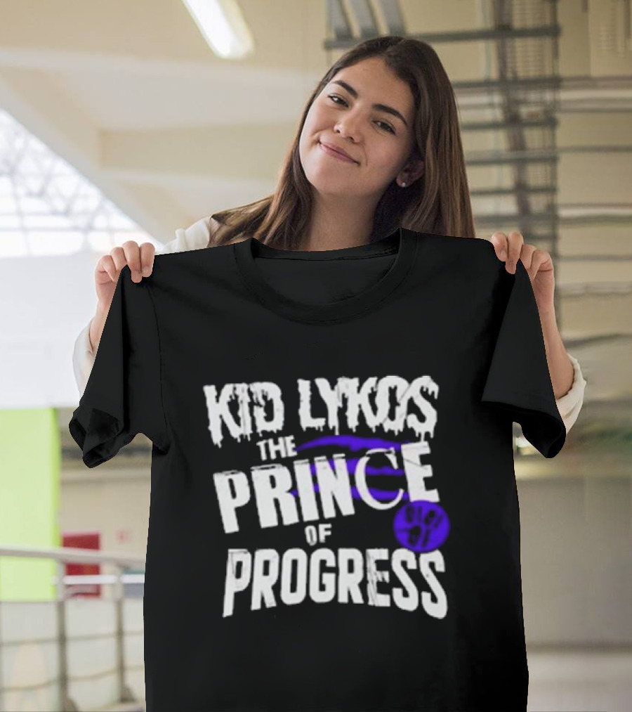 Kid Lykos The Prince of Progress with Paw Prints T-Shirt