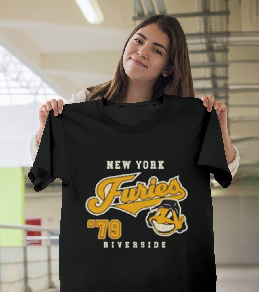 New York Furies Riverside '79 Vintage Sports Logo With Mascot T-Shirt