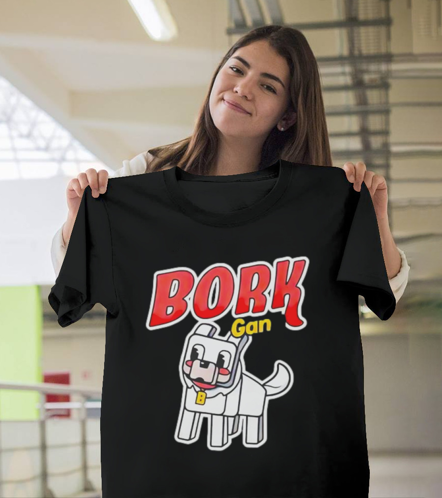 Bork Gang Dog Character With Collar T-Shirt