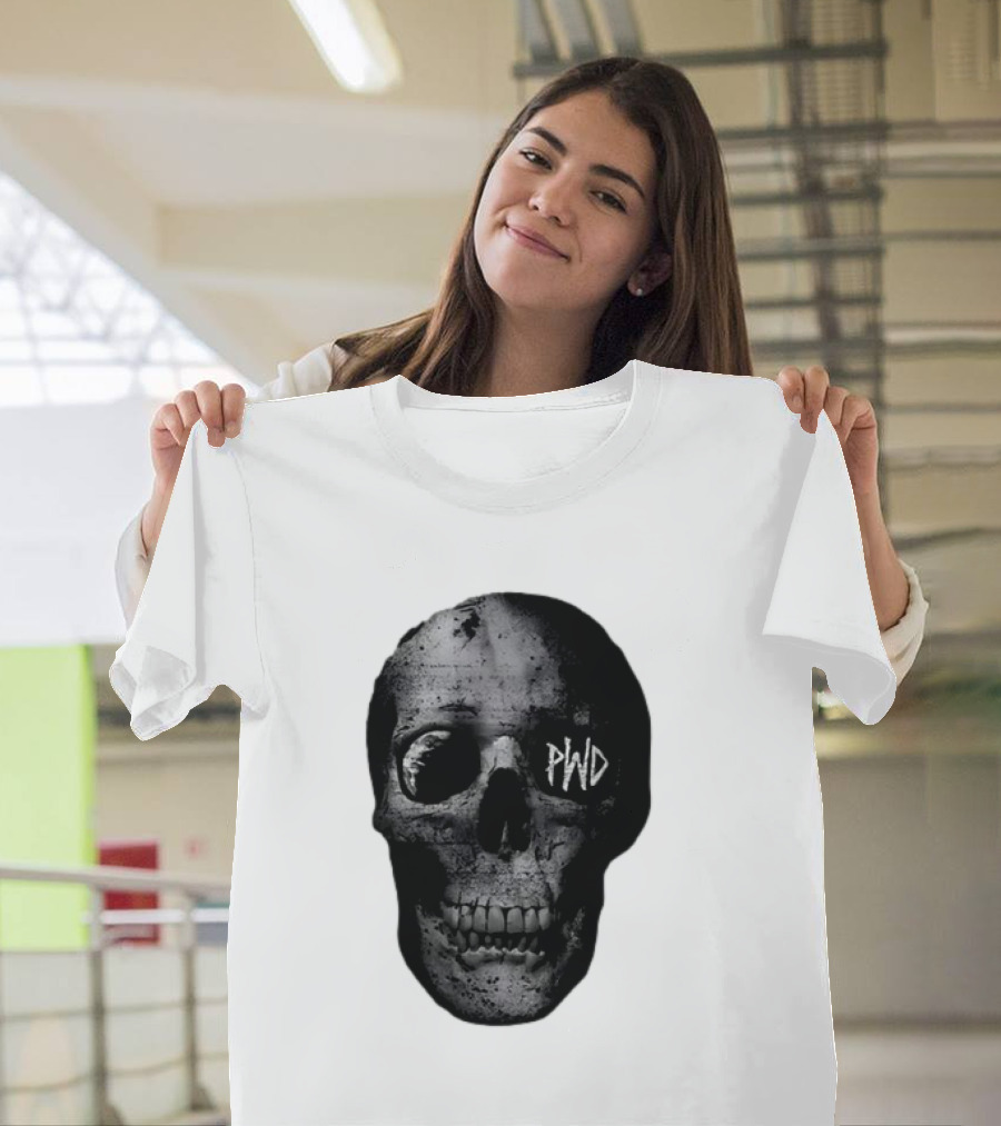 PWD Parkway Drive Dark Days 2012 Atlas Skull Image T-Shirt
